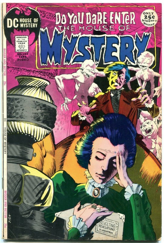 HOUSE OF MYSTERY #194 1971 DC WRIGHTSON COVER KIRBY TOTH FN-