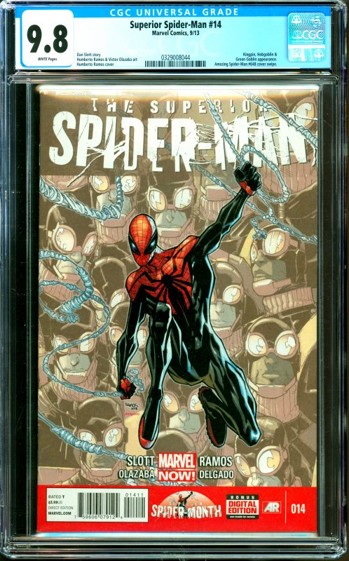 Surperior Spider-Man #14 CGC Graded 9.8 Kingpin, Hobgoblin & Green Goblin app...