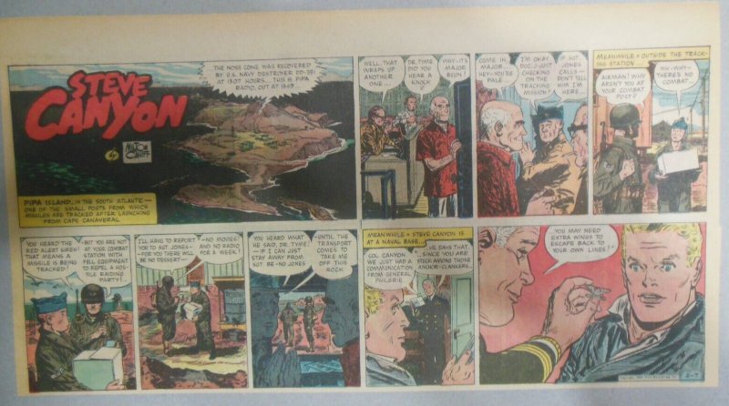 (45) Steve Canyon Sundays by Milton Caniff 1960 Near Complete Year ! 7.5 x 15