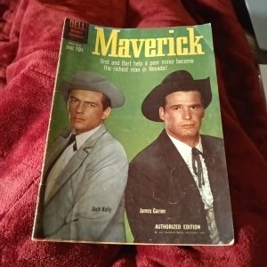 Maverick #11 Comic Dell 1960 TV Western Photo Cover James Garner Jack Kelly