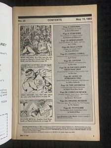 1983 AMAZING HEROES Comic Magazine #23 VG+ 4.5 Star Wars Hulk Crystar