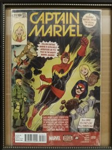CAPTAIN MARVEL # 10 NM- 9.2  2015 CAROL DANVERS MS MARVEL #1 HOMAGE COVER. N171x