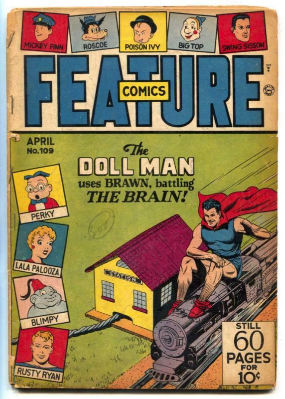 Feature Comics #109 1947- DOLL MAN- Golden Age G-