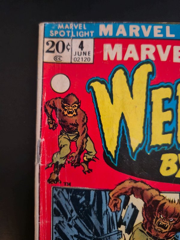 Marvel Spotlight #4 (1972)intro of the Darkhold, 3rd werewolf
