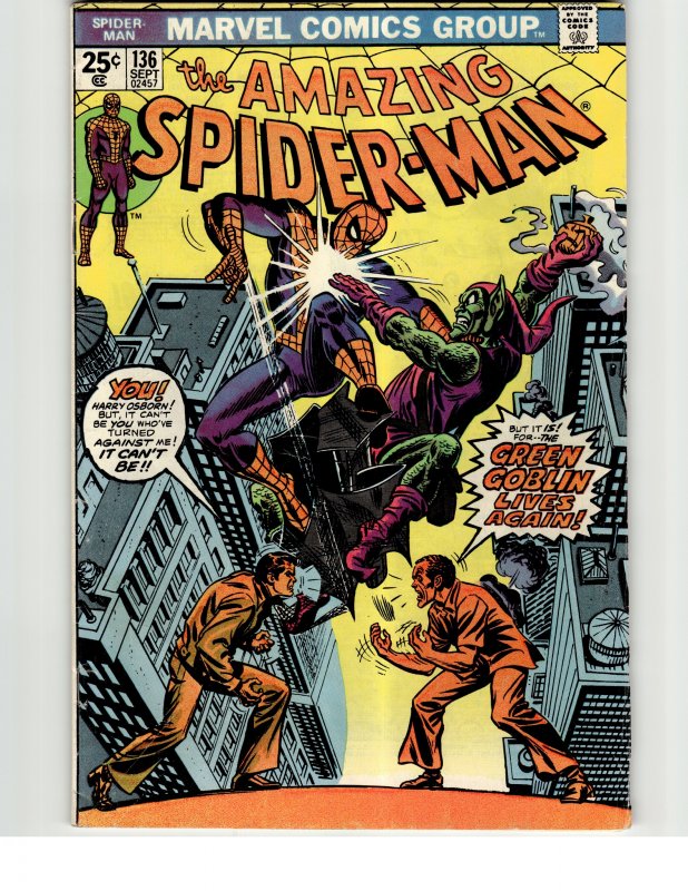 The Amazing Spider-Man #136 (1974) Spider-Man [Key Issue]