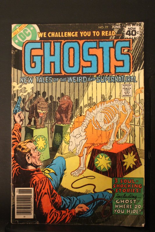 Ghosts #77 (1979) High-Grade VF/NM Circus Lion Skeleton Cover Wow!