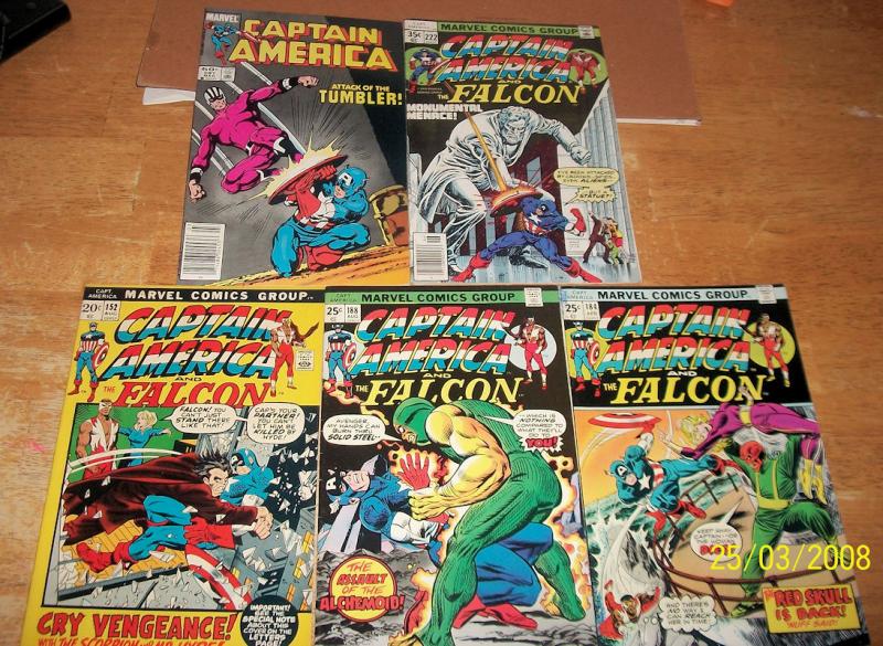 Captain America #152 184 188 222 291 (1972 Marvel) FVF Lot of 5