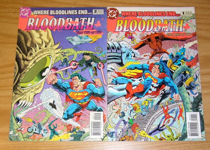 Bloodbath #1-2 FN/VF complete series - batman superman bloodlines set lot 1993