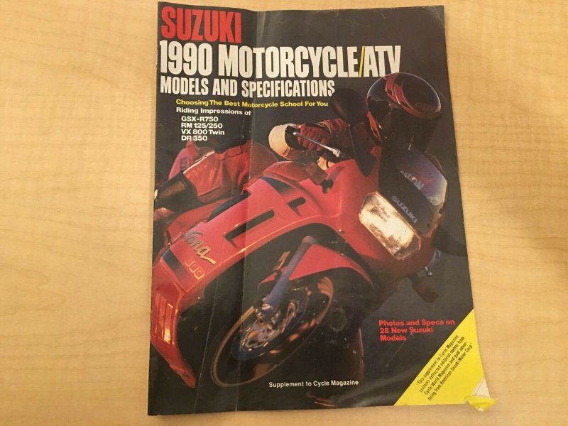 6 Magazines Suzuki 1990  Cycle Bakker-Yamaha Thrills! Softail Accessories+ JKT10