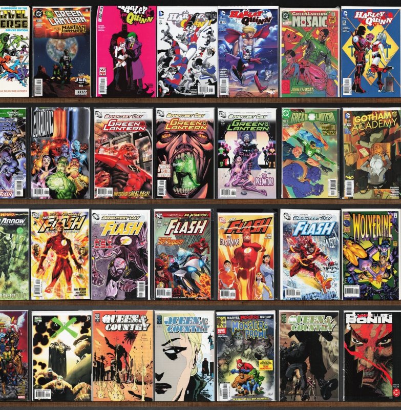Huge Lot 140+ Comics with Green Lantern, Harley Quinn, Wolverine & More!