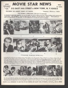 Movie Star News Mail Order Sales Catalog Supplement #CC 1960's-Irving Klaw-8 ...