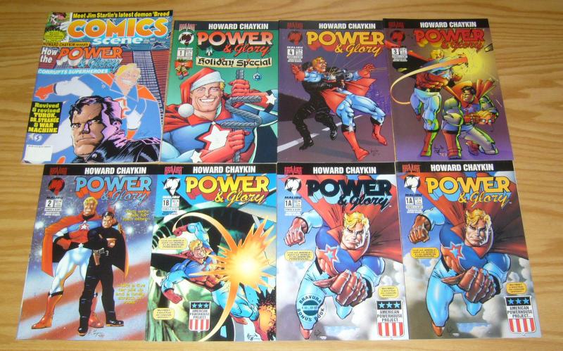 Power & Glory #1-4 VF/NM complete series + (2)variants + special + promo CHAYKIN