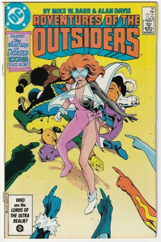 Adventures Of The Outsiders #34 Looker Masters Of Disaster June 1986 DC
