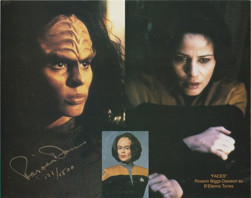 Limited Autographed Roxann Dawson from Star Trek Voyager episode, “Faces” photo