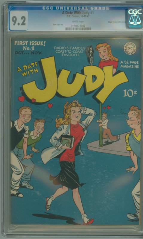 A Date with Judy #1 (1947) CGC 9.2! White Pages! Mile High Copy!