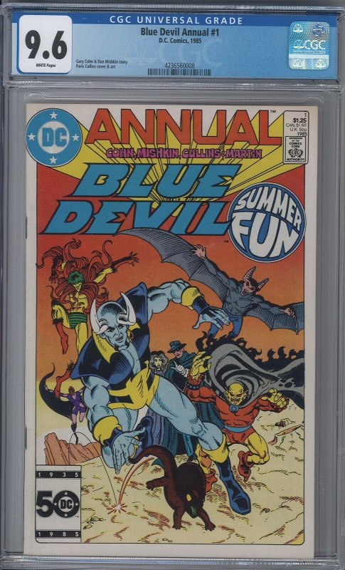 BLUE DEVIL ANNUAL 1 CGC 9.6 NM+ 1st App Justice League Dark 1985 James Gunn ?