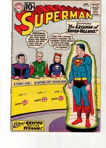 Superman #147 Aug-61 FN/VF 7TH LEGION! 1st Legion Of Super-Villains BEANTOWN!