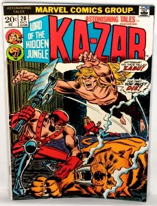 Astonishing Tales #20 Ka-Zar Lord of the Hidden Jungle Marvel (1973) FN+  HP0701