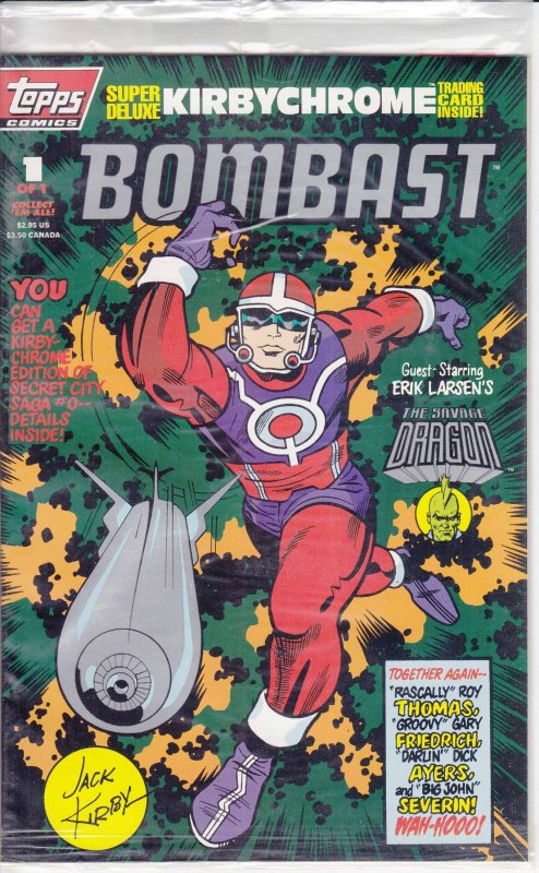 Bombast #1 (with card) VF ; Topps | Savage Dragon Jack Kirby