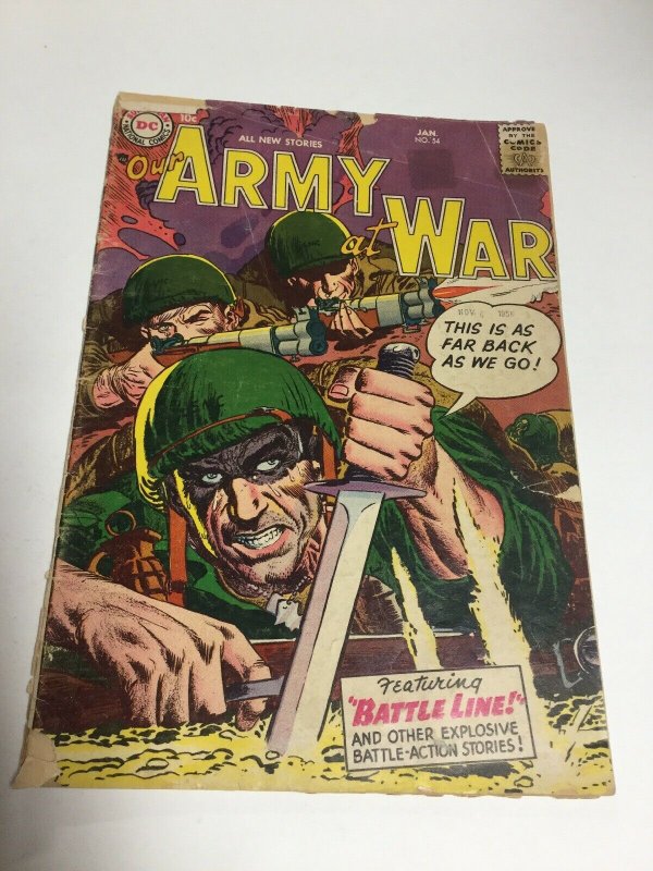 Our Army At War 54 Gd Good 2.0 DC Comics Silver Age