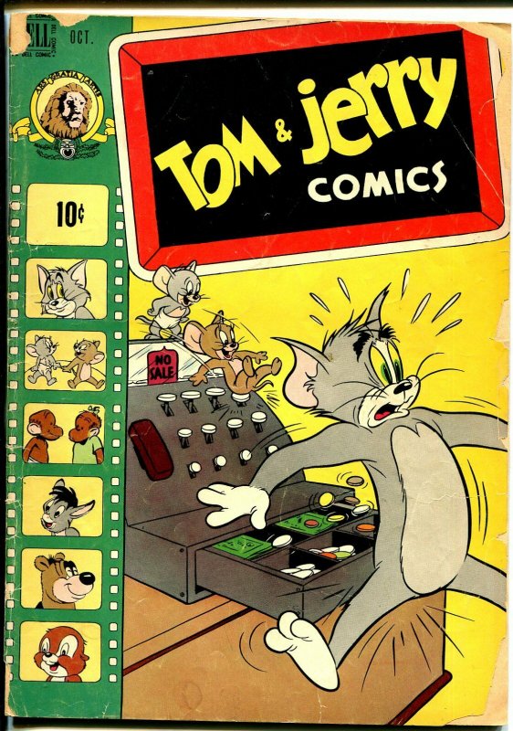 Tom & Jerry #63 1949-Dell-cash register cover-Barney Bear-Flip 'n' Dip-G