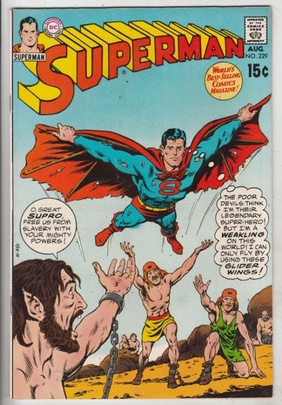 Superman #229 (Aug-70) VF/NM+ High-Grade Superman, Jimmy Olsen,Lois Lane, Lan...