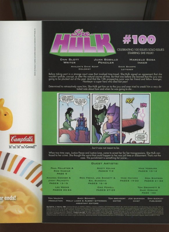 (2006) She-Hulk #3 (#100): KEY ISSUE! 1ST APPEARANCES! (8.5/9.0)