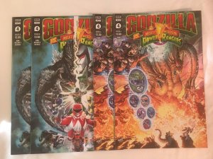 GODZILLA VS. MIGHTY MORPHIN POWER RANGERS #4 Two Cover Versions, Two Copies Each