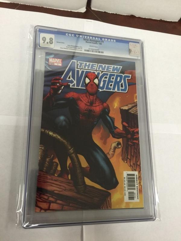 The New Avengers 1 Spider-Man Variant Cgc 9.8 White Pages