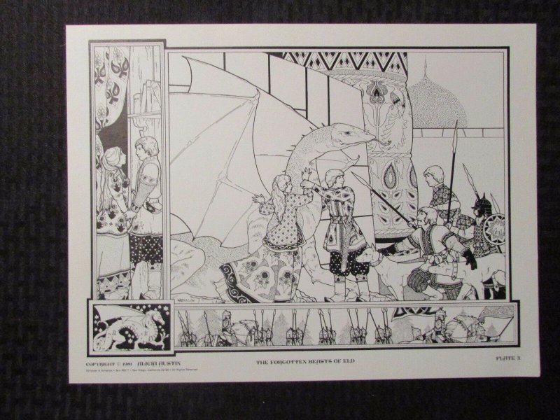 1981 FORGOTTEN BEASTS by Alicia Austin NM/VF- 6 Plates SIGNED #327/1500