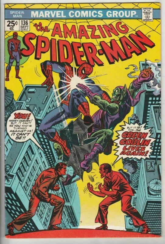 Amazing Spider-Man # 136 Strict VF/NM High-Grade 1st New Green Goblin up now