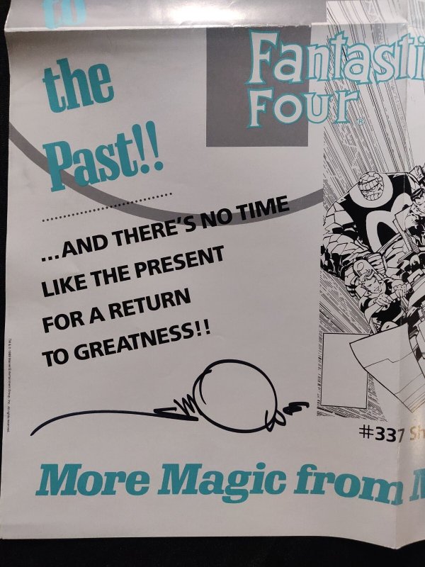 Marvel 1989 Promo Poster - Silver Surfer #34 & Fantastic Four #337 SIGNED 2x