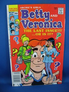 ARCHIE BETTY AND VERONICA 347 VF  LAST ISSUE PRICE VARIANT 1987