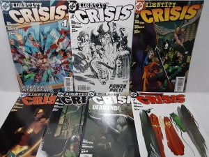 IDENTITY CRISIS SET 1 - 7 - VARIANT COVER DEATH OF SUE DIBNY - FREE SHIPPING