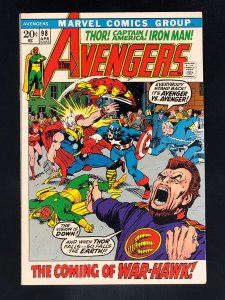 The Avengers #98 (1972) Clint Barton Reverts from Goliath Back to Hawkeye