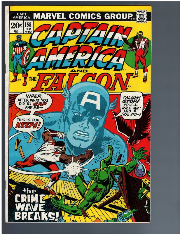 Captain America #158 (1973) - KEY 1st Crime Wave