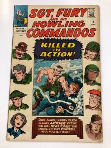 SGT FURY 18 (May1965) VG Killed in Action Stan, Jack Kirby, Ayers
