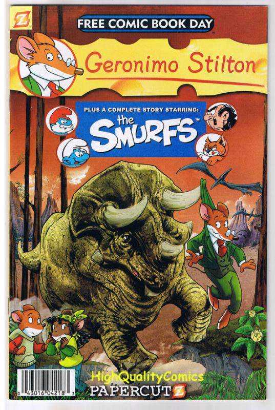 GERONIMO STILTON / SMURFS, FCBD, Promo, Dinosaurs, 2011, NM