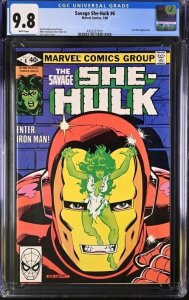 SAVAGE SHE-HULK #6 CGC 9.8 IRON MAN BOB LAYTON WHITE PAGES