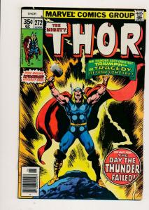 MARVEL LOT of 5- The Mighty THOR #270-274 1978 FAIR/GOOD (PJ91) 