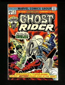 Ghost Rider (1973) #10 Classic Incredible Hulk Cover!