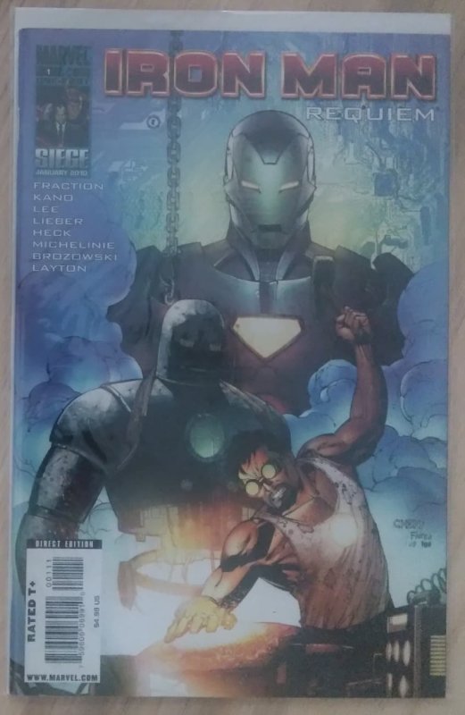 Iron Man: Requiem #1 (2010) VF- (rep. TOS 39, IM 144) Fraction, Chen cover