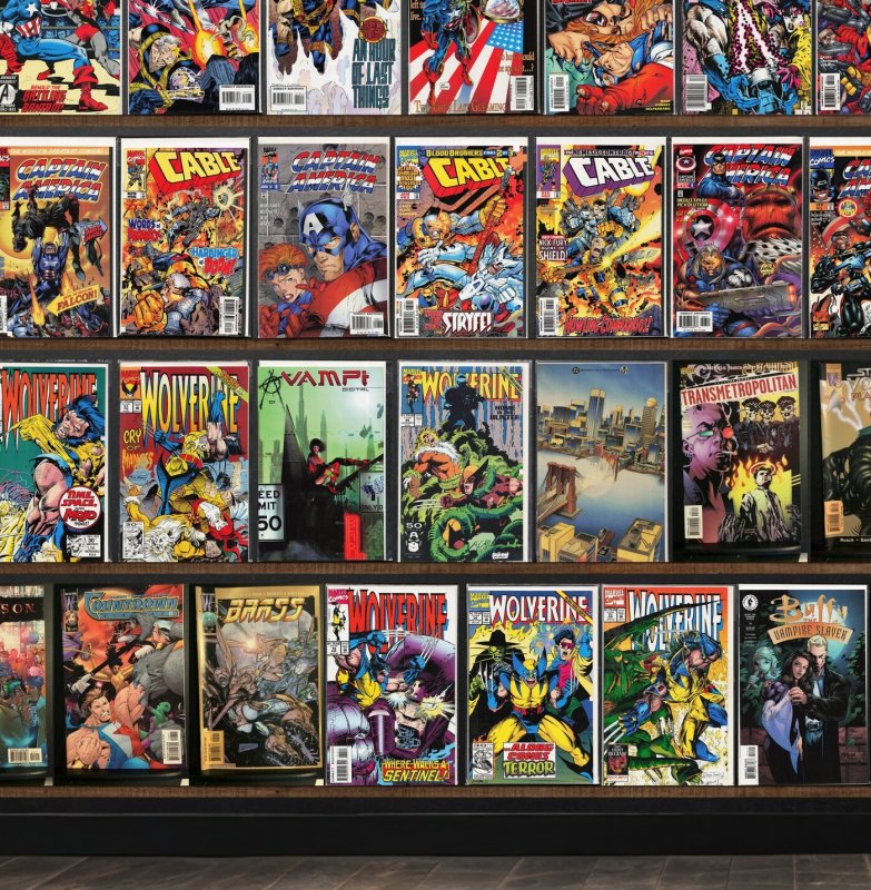 Huge Lot 130+ Comics with Cable, Captain America, Wolverine & More!