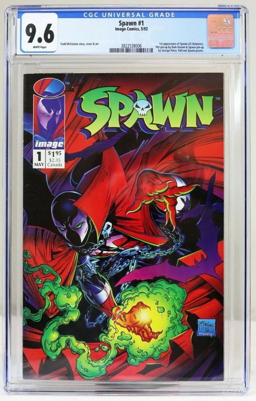 Spawn #1 CGC 9.6 1992 Image Comics Todd McFarlane 