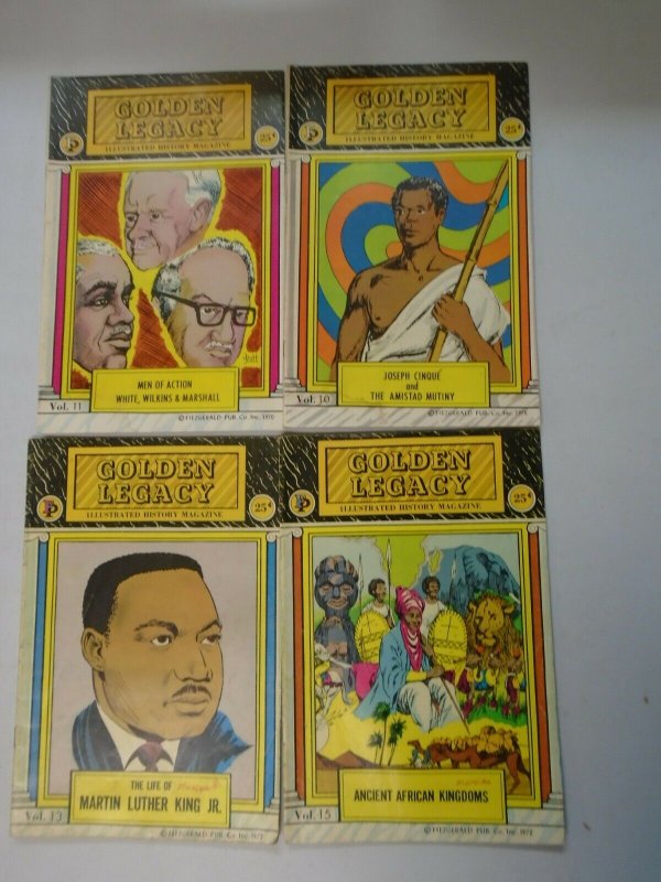 Golden Legacy Black History comic lot 9 different from #1-15 avg 4.0 VG (1966-72