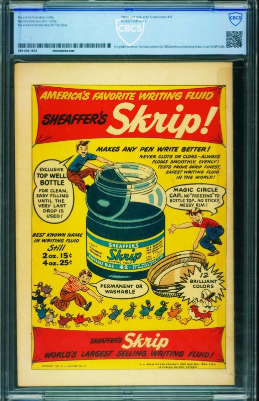 Fox And The Crow #1  1952 - DC -CGC 5.0 - Comic Book-