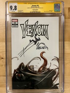 Venom #30 Lee Cover (2021) CGCSS 9.8 Signed by Cates & Stegman (broken case)