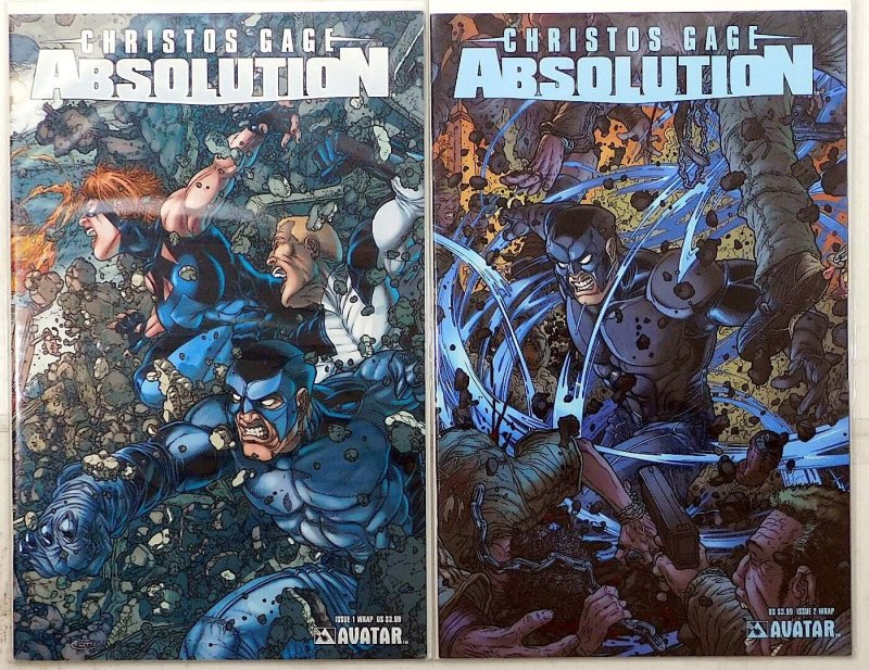 Absolution Lot of 2 #1 B, 2 B (2009) Avatar Press John Dusk 1st Print Comics