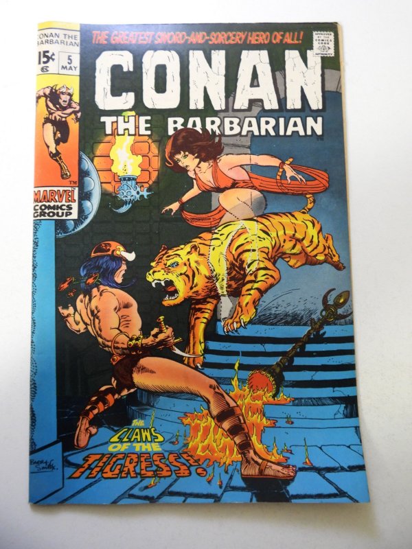 Conan the Barbarian #5 (1971) VG+ Condition moisture stain bc