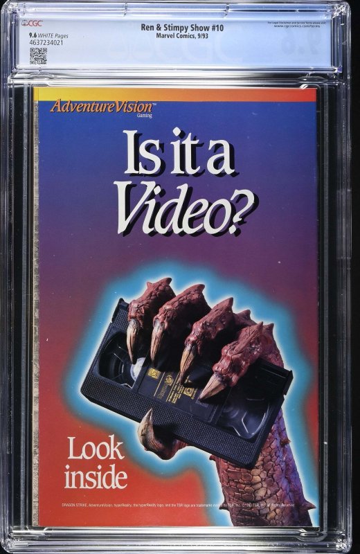 Ren & Stimpy Show #10 (9/93) Graded CGC 9.6